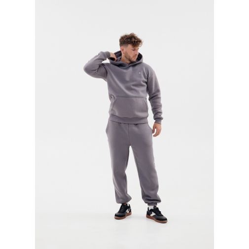 Чоловічий спортивний костюм на флісі з капюшоном Kindamor Frosted сірий