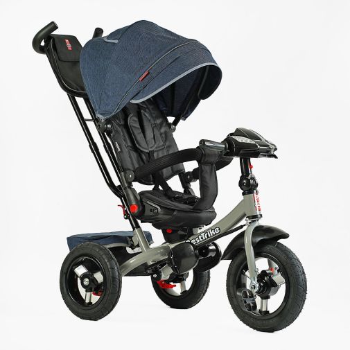 Дитячий триколісний велосипед Best Trike 6088 F надувні/фара, з USB, пультом, батьківською ручкою