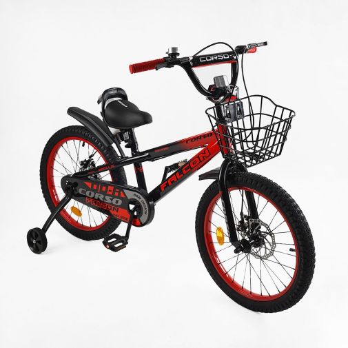 Дитячий двоколісний велосипед 20 дюймів Corso Falcon з кошиком